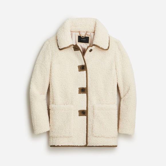 J. Crew Jackets & Blazers - J.Crew NWT Teddy Sherpa Jacket Size L in Dust Ivory